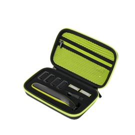 Case Compatible with One Blade QP2530/30, QP2630/30, QP2520/30, QP2520/65 Electric Beard Trimmer, Hard EVA Travel Case for OneBlade 360 with Sponge, Green, One PC
