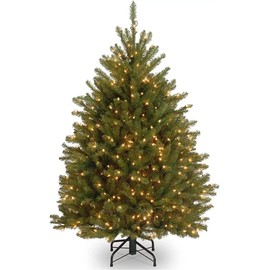 National Tree Company Pre-Lit Artificial Christmas Tree, Dunhill Fir 4.5 ft