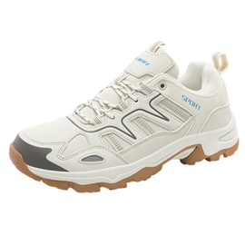 VVQI Zapatos de Senderismo Unisex Impermeables de Cuero, Ligeros, cómodos, Antideslizantes, de caña Baja, para Exteriores, acampadas, Caminatas y Trabajos