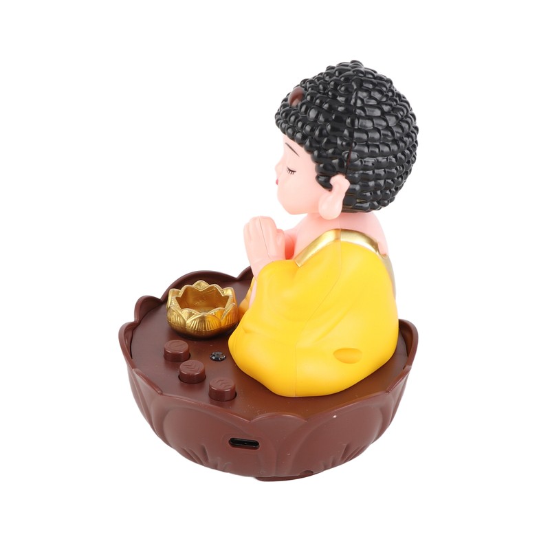 Singing Buddha Figurine USB Charging Desktop Buddha Decorative Statue with
