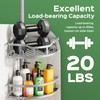HAMITOR Shower Caddy Tension Pole: Rustproof Quick Install Corner Bathroom