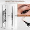 MOTIBACK 2-in-1 Dual-Ended White Eyebrow Pencils for Women with 4-Fork-Tip
