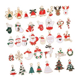 DIYEAH 38 Piezas Colgante De De Aceite Por Goteo Joyería Que Hace El De Navidad Pulsera De Dijes De Navidad Accesorios De Joyería De Bricolaje Pendientes De Vacaciones