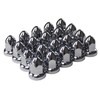 JIUXI ABS Chrome Plastic 33mm Push-on Bullet Flanged Lug Nut