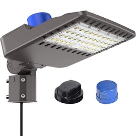 SZGMJIA 150W Outdoor Parking Lot Lighting, LED Street Light 22,500LM Super Bright 5000K Daylight White AC100-277V with Dusk to Dawn Photocell Replaces 1500W Halide Slip Fit Mount Shoebox Pole Light