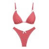 seamoly Women‘s Bikini Sets Two Piece Swimsuit Red Gingham Bow