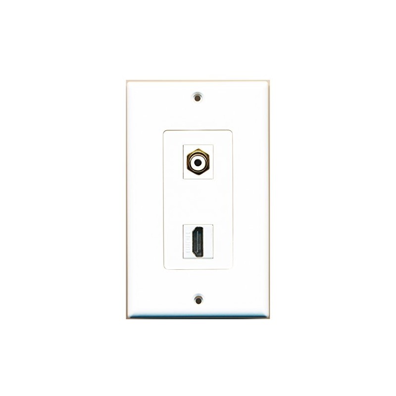 RiteAV 1 RCA White for Subwoofer-Audio and 1 HDMI Port