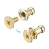 sourcing map 4mm Ball Head Stud Rivets Screw Back, 15Pack
