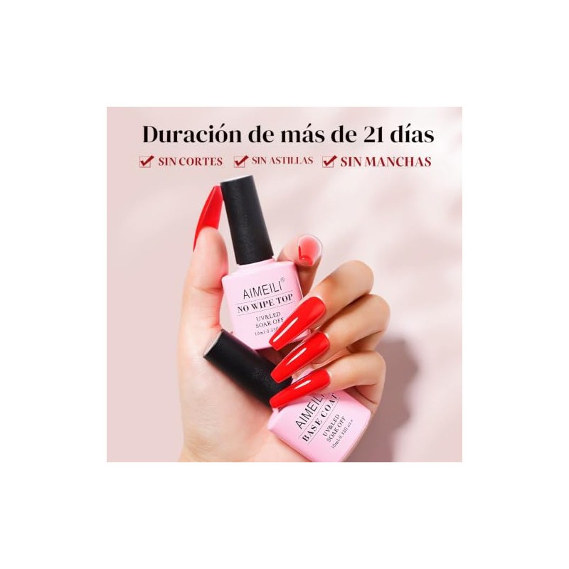 AIMEILI Esmalte De Uñas Soak Off UV LED Uñas De