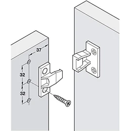 Push in Plinth Fasteners Fittings Press Fit Panel Clips x4