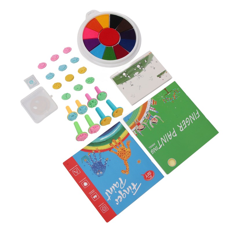 Finger Paint Kit Multi Colors Washable Funny DIY Crafts Finger