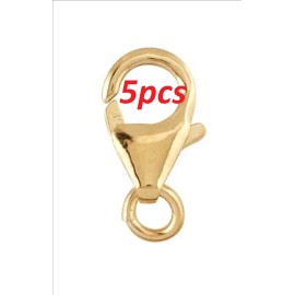 JewelryMaven (5) 12mm 14k YELLOW GOLD FILLED Lobster Teardrop Chain Trigger Clasp Jump Ring