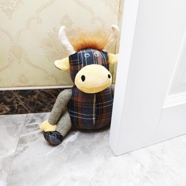 Interior Door Stopper Fabric Doorstops Decorative Animal (Cow)