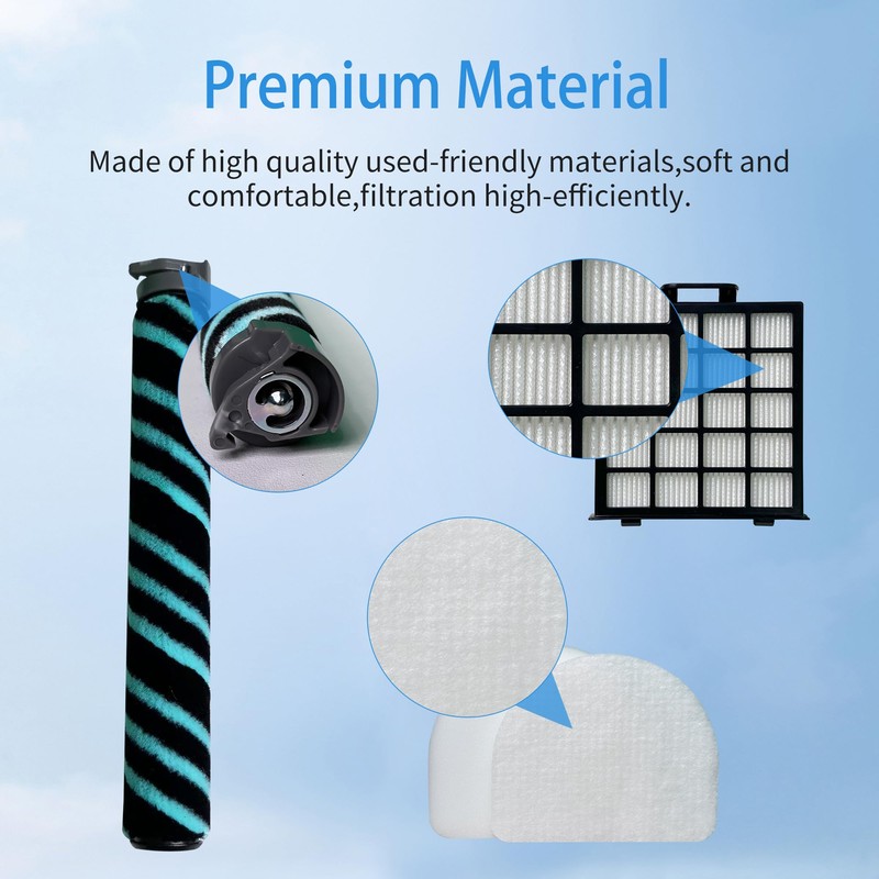Replacement Parts Roller Brush & HEPA Filter Foam & Felt