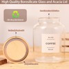HHMJSM High Borosilicate Glass Jar with Airtight Acacia Lid and