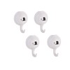 SPACE MAGIC SMP2022 Round Hook, White, 4 Pieces (Round Hook,