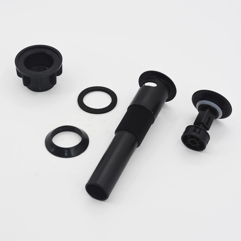RUITHOE Matte Black Bathroom Sink Drain with Overflow, Bathroom Sink