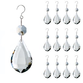 GOLDENHAITAI 12pcs Crystal Suncatchers, Hanging Crystals Chandelier Prisms for Windows, Rainbow Maker Home Decoration