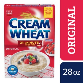 Cream of Wheat Original Stove Top Hot Cereal, 2 1/2 Minute Cook Time, 28 Ounce (Pack of 12)