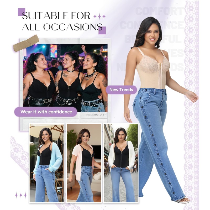 SHAPSHE Waist Trainer for Women Tummy Control Corset Shapewear Workout