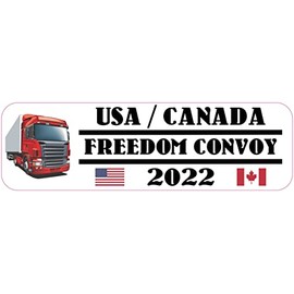 StickerTalk USA Canada Freedom Convoy 2022 Magnet, 10 inches by 3 inches