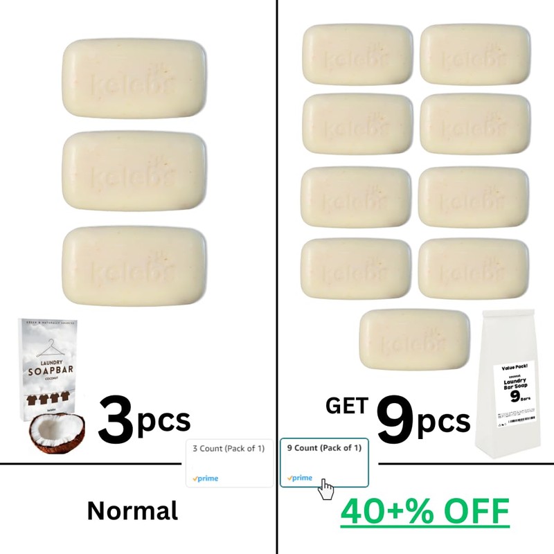 Kelebs Organic Laundry Soap Bar with Coconut for Sensitive Skin