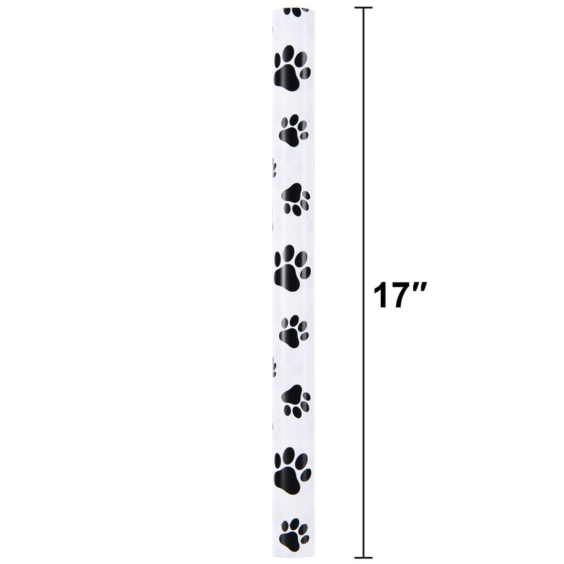 Sikiweiter Paw Print Wrapping Paper - 17 in x 16.4