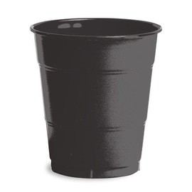 Club Pack of 240 Jet Black Premium Disposable Plastic Drinking Party Tumbler Cups 12 oz.