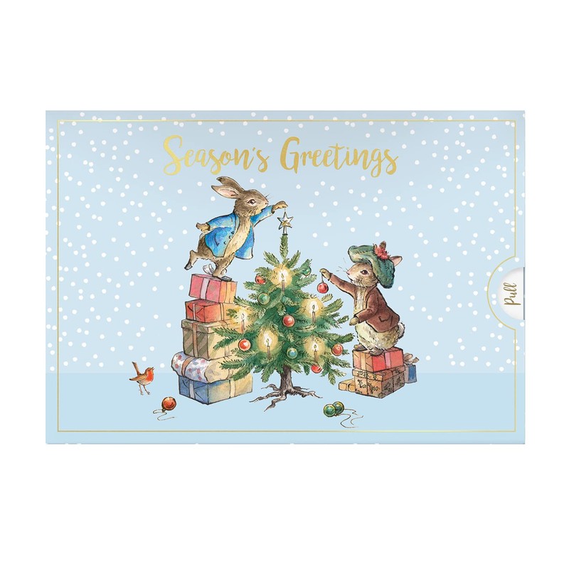 Peter Rabbit Music Box Christmas Card Novelty Dancing Musical Pop