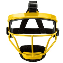Dinictis Softball Face Mask, Lightweight, Comfortable, with Wide Field Vision, Durable and Safe Face Guards, Premium Protective Softball Fielder's Mask-Yellow-Youth(M)