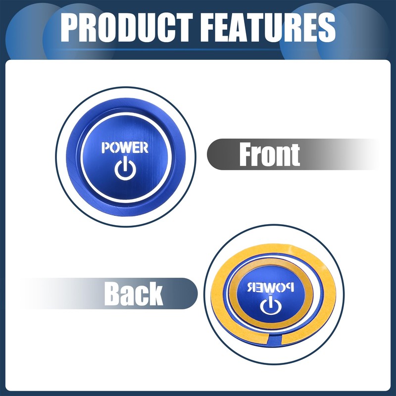INFINAUTO Engine Start Stop Button Cover for Toyota Ignition Button
