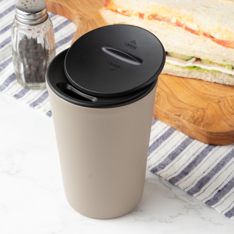 Maebata Couleur Crew Lidded Tumbler, Brown, 320ml, 69245