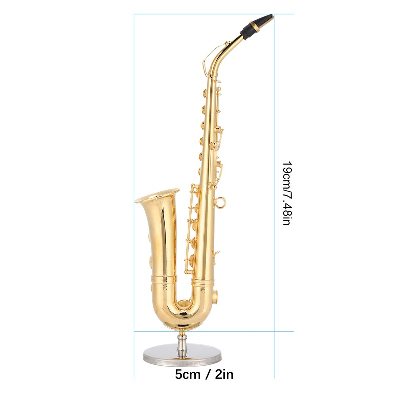 Saxophone Ornaments Miniature Decoration Mini Musical Instrument Model Gift Craft
