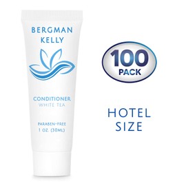 BERGMAN KELLY Hotel Conditioner (1 Fl Oz, 100 PK, White Tea), Delight Your Guests with Revitalizing and Refreshing Travel Size Conditioner, Quality Small Size Travel Amenities Hotel Toiletries in Bulk