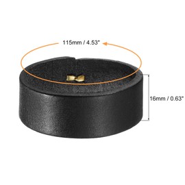QUARKZMAN Leather Belt Loop Holders 11.5 cm Outer Circumference Belt Webbing Ring Buckle for Craftsman Bag Belt Fixation (Black), black