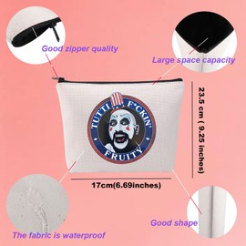 Captain Spaulding Cosmetic Bag Horror Movie Merchandise Makeup Bag Killer Clown Gift Spooky Season Gift Scary Film Fans Gift (Fruity)