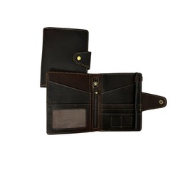 ABELE Genuine Full Grain Leather Passport Holder, RFID Travel Wallet, Airtag Holder, 2 Passport Sleeves, Zipper, Credit Cards, Pen Slot, SIM Card Holder, 14cm x 11cm, Light Brown, brown, L, Minimalist