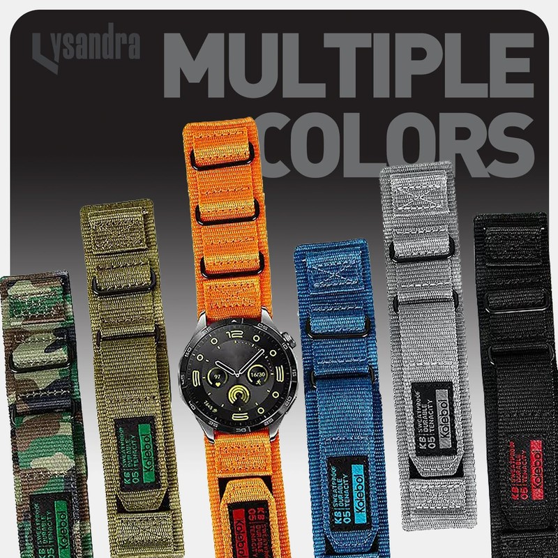 Compatible with Casio MDV106 Watch Bands, 22mm Nylon Sports Strap