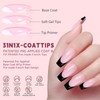 150 PCS Press on Nails French Tip Fake Nails Medium