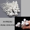 36 Pieces Pearl Hair Pins, BetterJonny 6 Sizes U Shaped