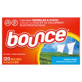 Bounce Fabric Softener Dryer Sheets, Outdoor Fresh Scent, 120 Count