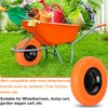 Pontuss Upgraded 16" Flat Free Wheelbarrow Wheels and Tires, 4.80/4.00-8