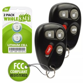 Wholesale-24-7 2 Replacement For 2001 2002 2003 2004 2005 Buick Lesabre Key Fob Remote