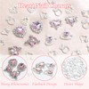 YAEISM 38PCS Heart Nail Charms 3D Pink Nail Gems 7