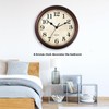 HYLANDA Wall Clock, 9 Inch Silent Non Ticking Classic Battery