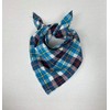 Tartan Check Dog Bandana, Ties Like a Neckerchief, Soft Cotton