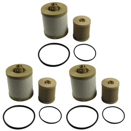 JDMSPEED New Spec 3 Fuel Filters Filter Replacement For Ford F Series 6.0L Powerstroke Turbo Diesel 03-07