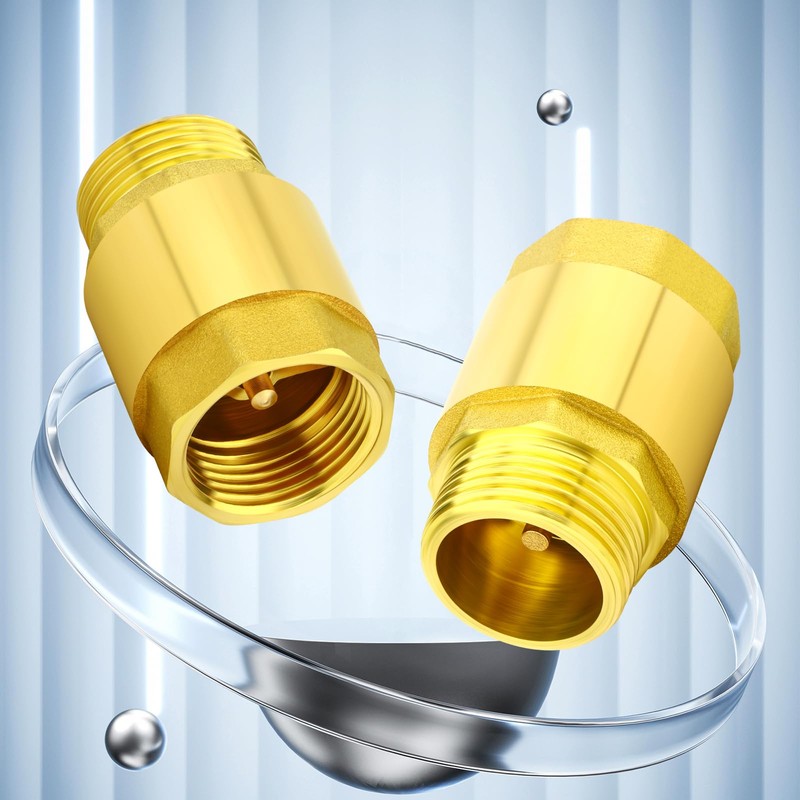 ERGAOBOY 1Pcs Brass One-Way Check Valve, 1/2" BSP Thread Female