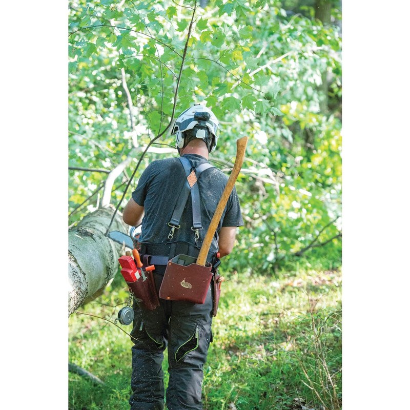 Weaver Arborist Leather Plastic Lined Burgundy Axe Sheath/Protector/Pouch
