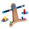 Wooden Weighing Scale Toy Set Educational Balancing Scale Toy Math